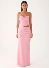 Carella Strapless Maxi Dress - Pink