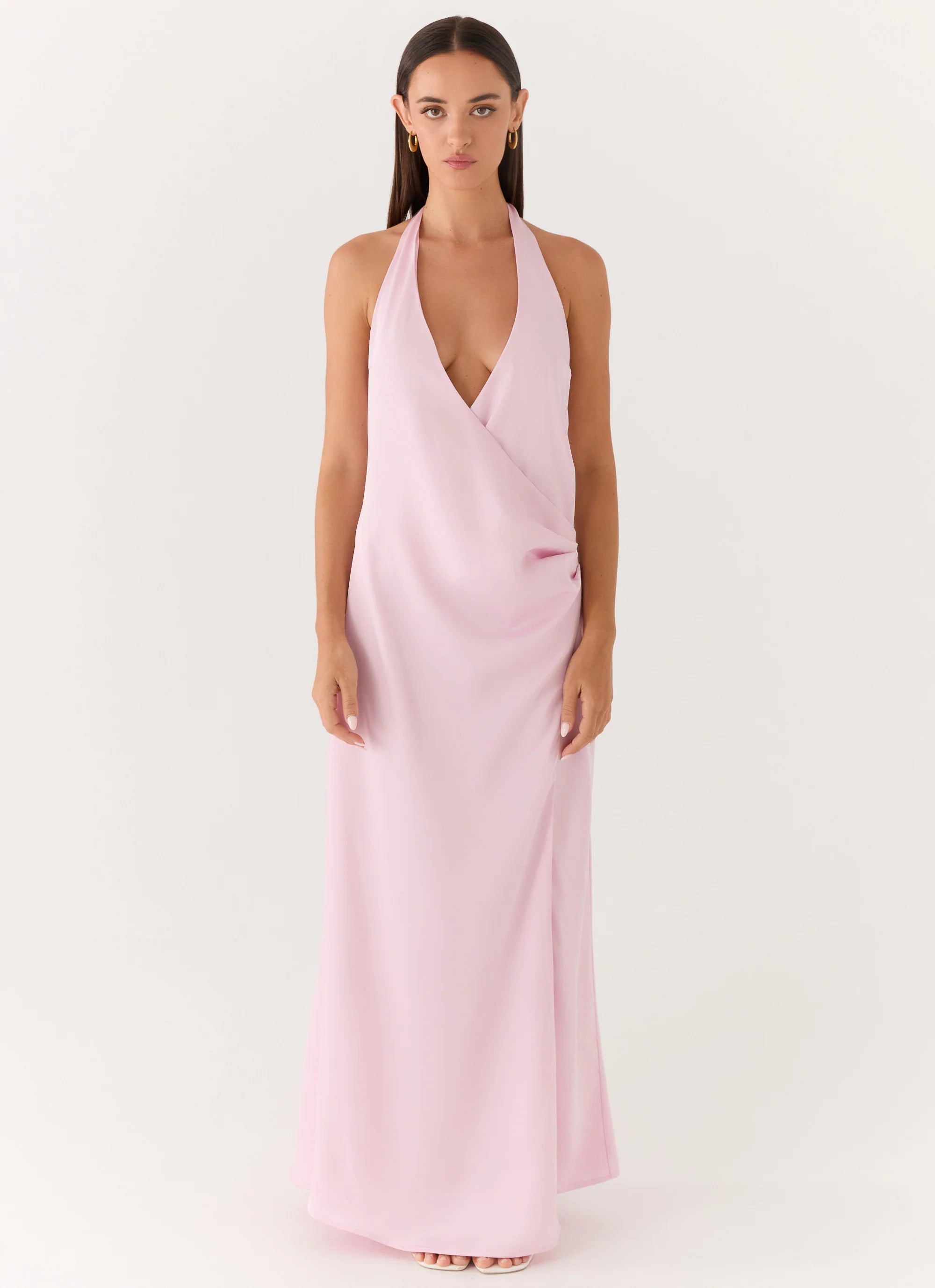Chellie Wrap Maxi Dress - Pink