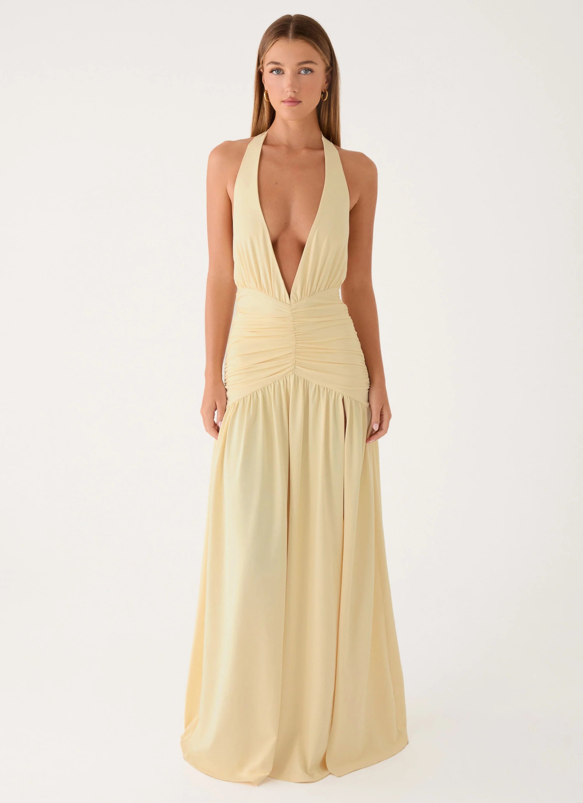 Makena Halter Maxi Dress - Yellow