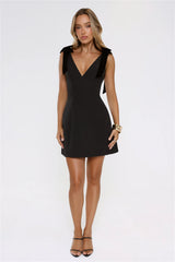 Understated Luxury Mini Dress Black